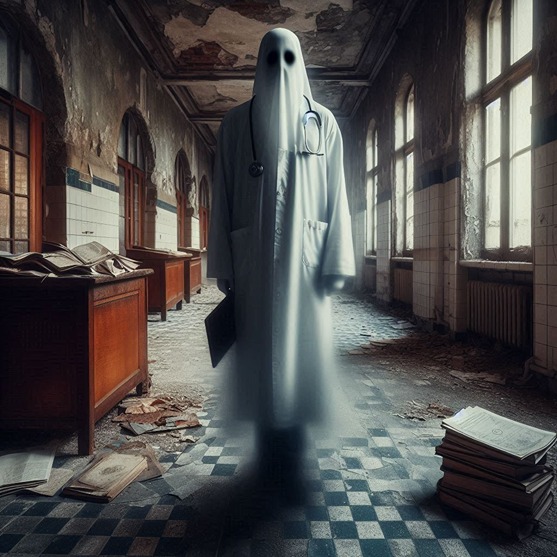 בית חולים נטוש - תמונת אווירה של רופא רוח רפאים